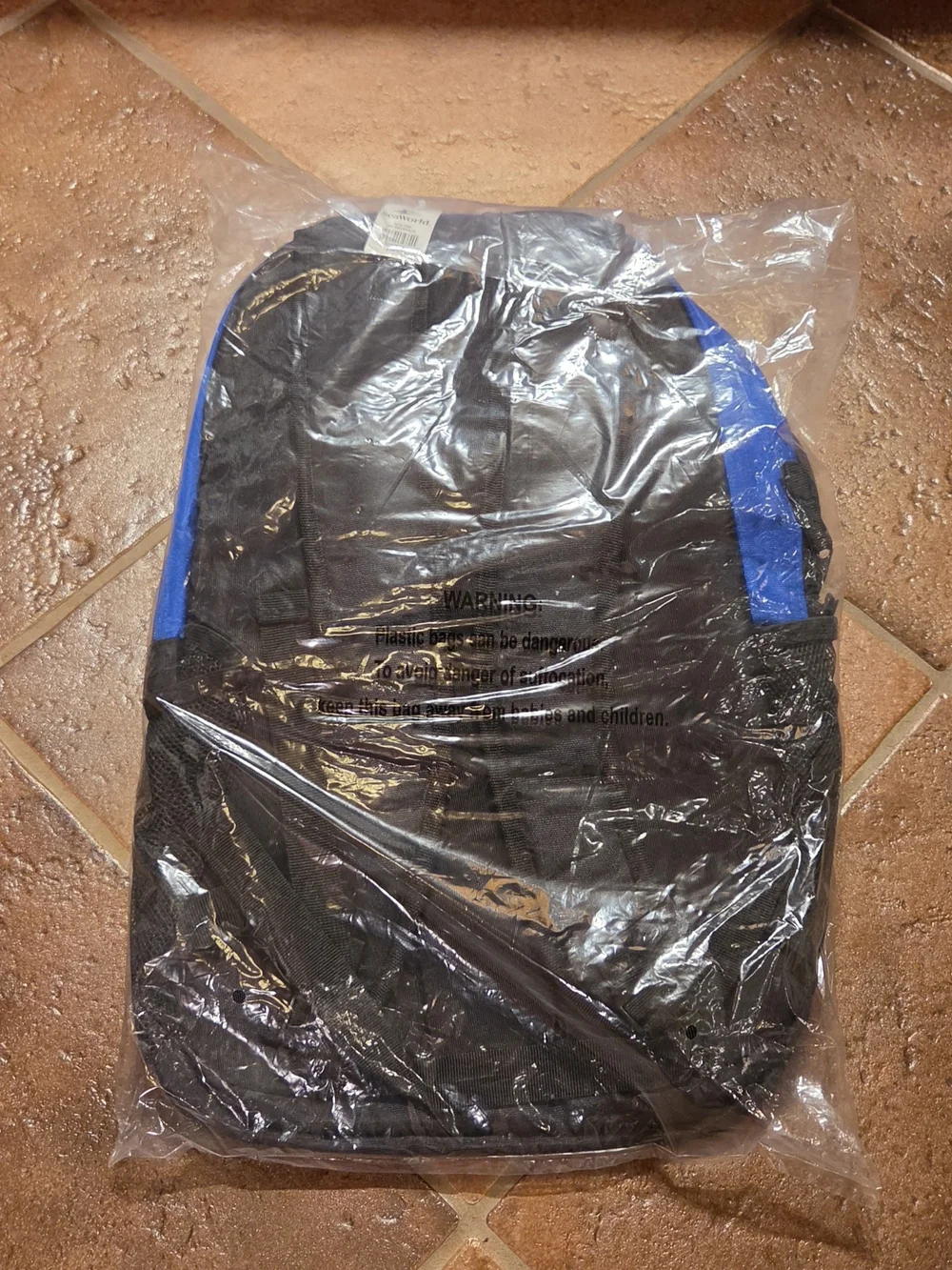 SeaWorld Blue and Black Backpack